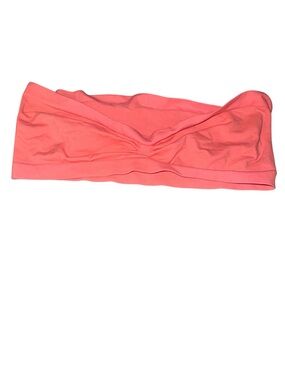 SWS Strapless Twist Bandeau Top in Coral Pink